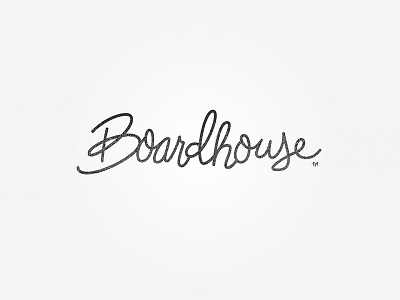 Boardhouse script branding calligraphy handwritten type
