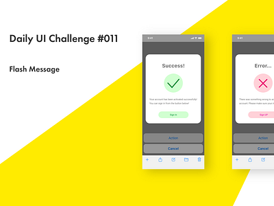DailyUI 011 adobe xd app daily ui dailyui dailyuichallenge design flash flash message ui web