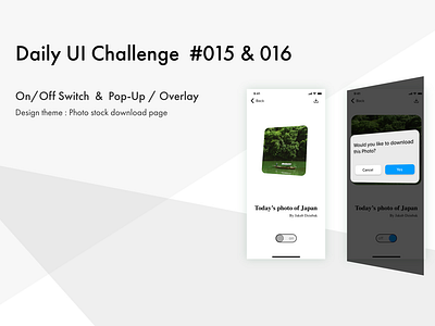 DailyUI 015 & 016