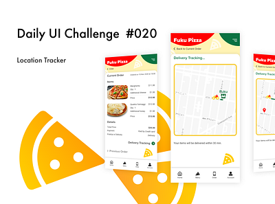 DailyUI 020 adobe xd app dailyui dailyuichallenge delivery app delivery truck design location tracker ui ux