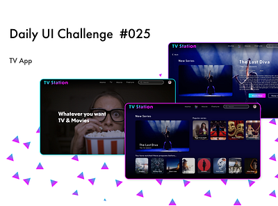 DailyUI 025 adobe xd app daily ui dailyui dailyuichallenge design tv app ui ux web webdesign