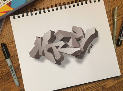 MRTY Sketchpad graffiti illustration typography