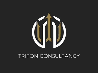 Consultancy Firm Logo branding company consultancy consulting design flat illustration logo logo design trident triton vector
