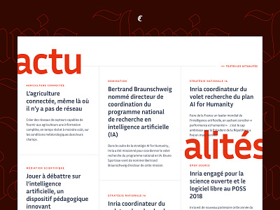 Inria bold color content editorial grid news red ui webdesign
