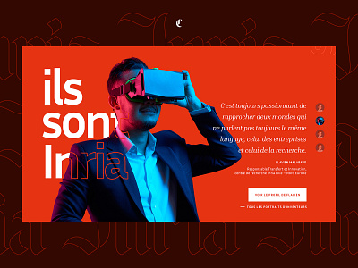 Inria bold color outline quote red ui vr webdesign