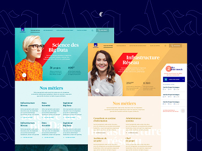 AXA — HR bold color colorful hr job linkedin portrait serif ui webdesign