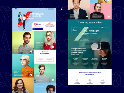 AXA — HR bold color colorful job linkedin portrait serif testimonial testimony ui webdesign