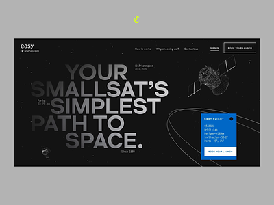 Arianespace ⏤ Smallsat rideshare animation ariane arianespace branding design fonts freelance french interactive interface motion particles rocket satellite scroll space ui webdesign website