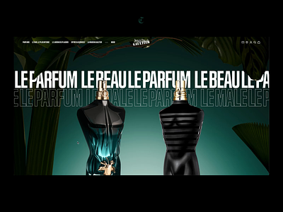 Jean Paul Gaultier ⏤ Le Beau Le Parfum animation color cosmetics illustration interactive interface jean paul gaultier motion perfume scroll ui webdesign