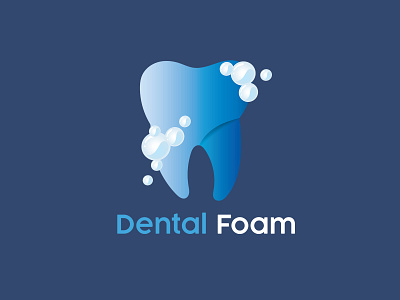 Dental Foam logo bubble dental care dental clinic dentist foam gradient