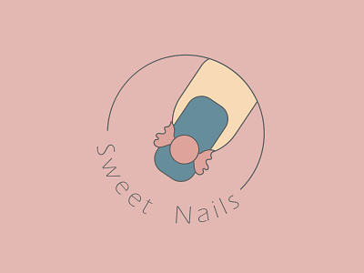 Sweet Nails logo cany girly nail bar nail polish nails nailsalon salon sweet