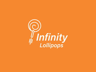 Lollipop Brand Logo bright candy energy logodesign lollipop motion orange rocket simplelogo spiral