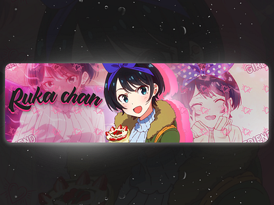 Ruka Chan Twitter Header anime anime girl anime studio animeart animeheader banners channelart design girls header header design illustration