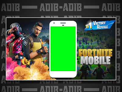 Fortnite Gaming Mobile Template branding design fiverr fortnite freelancer gaming gaming app minimal template template design youtube