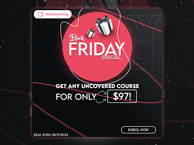 Black Friday Sale Banner Design Work 3d banner black friday branding design fiverr friday sale graphic design logo motion graphics photoshop sale ui