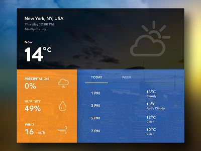 Weather dashboard flat interface temperature ui weather weather widget web widget