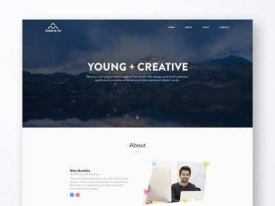 Designontop - Personal Website designontop layout minimal mockup personal website portfolio single page ui ux website website design