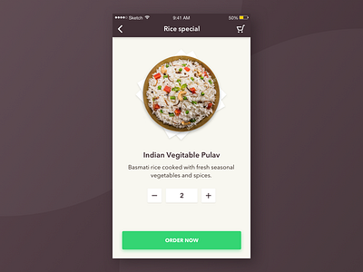 Food Order Screen app cook food food order free ui freebies ios order restaurant sketch ui