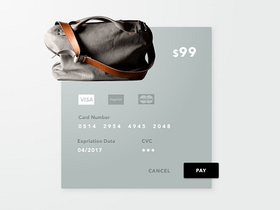 Payment Card bag buy card cart checkout order payment product shop shopping ui ux