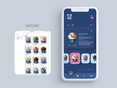 Flavor & Nutritional Information Redesign app baskinrobbins dailyui design icecream interface redesign ui uidesign uiux userexperience userinterface ux