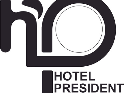 Hotel President With Mock UP branding design flat graphic design icon illustrator logo minimal typography vector