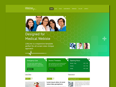 Lifeline Web Template beauty clean clinic doctor health hospital medical psd template website wellness