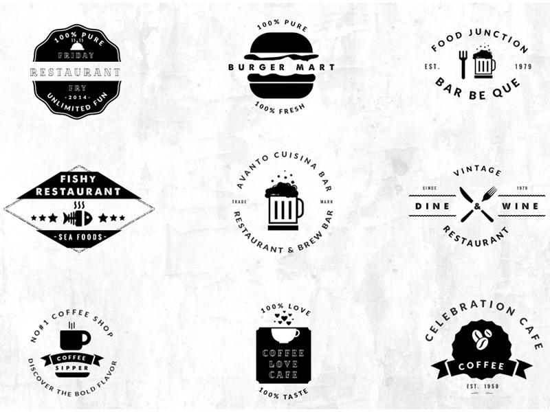 09 Vintage Logos Restaurant Cafe Vol 1 By Gaurav Arya On Dribbble