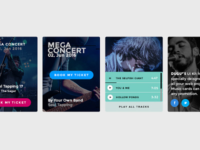 Web Ui Kit dugu ui kit music band music card music player player ui kit user interface web kit