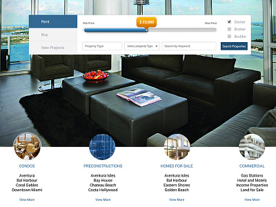 Miami Residence - Real Estate Website bootstrap landing page miami psd real estate website residence project ui user experience