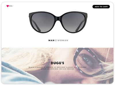 Eye Wear Card app ecommerce eyewear fashion interaction ios product shop store ui ux website
