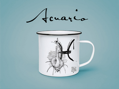 Zodiac Symbols -Acuario- acuario arte dibujante diseño diseñografico ilustracion ilustrador portfolio