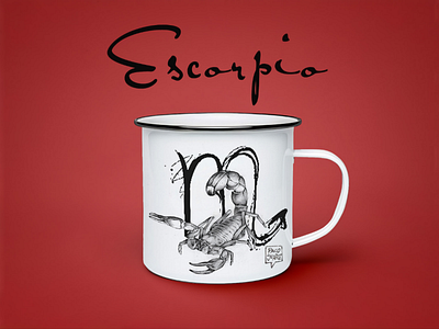 Zodiac Symbols -Escorpio- arte dibujante diseño diseñografico escorpio ilustracion ilustrador portfolio