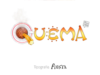 Tipografía Fiesta - Q arte dibujante diseño diseñografico ilustracion ilustrador letra portfolio tipografía tipografíafiesta