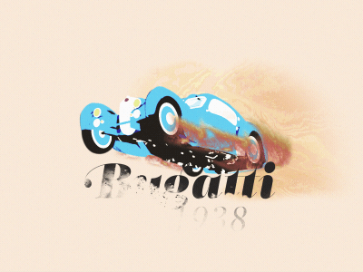 Bugatti 1938 animation bugatti car animation element3d gif retro car