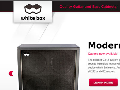 White Box Site audio layout marquee music slideshow web