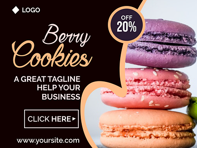 Cookies Banner advertising banner banner design branding cookies banner dribbble best shot dribble esanamariam fiver seller fiverr marketing social media banner