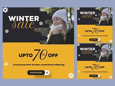 winter instagram post banner banner banner ad banner design dribbble best shot instagram post sale banner social media banner winter banner