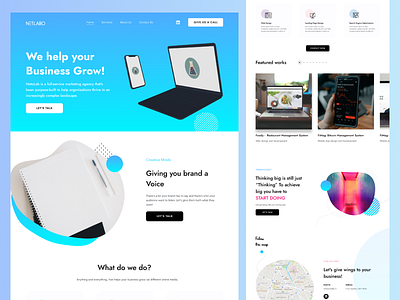 SaaS Digital Agency Landing Page UI Design adobe xd branding design digital agency figma illustration landing page saas typography ui ux