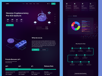 Cryptocurrency Landing Page branding crypto cryptocurrency design figma illustration landing page logo typography ui ux vector