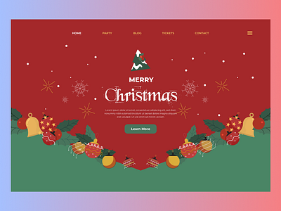 Christmas Landing Page Design adobexd branding design figma illustration landing page typography ui ux web