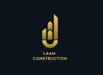 LAAM Construction Logo branding construction figma illustration logo real estate typography vector