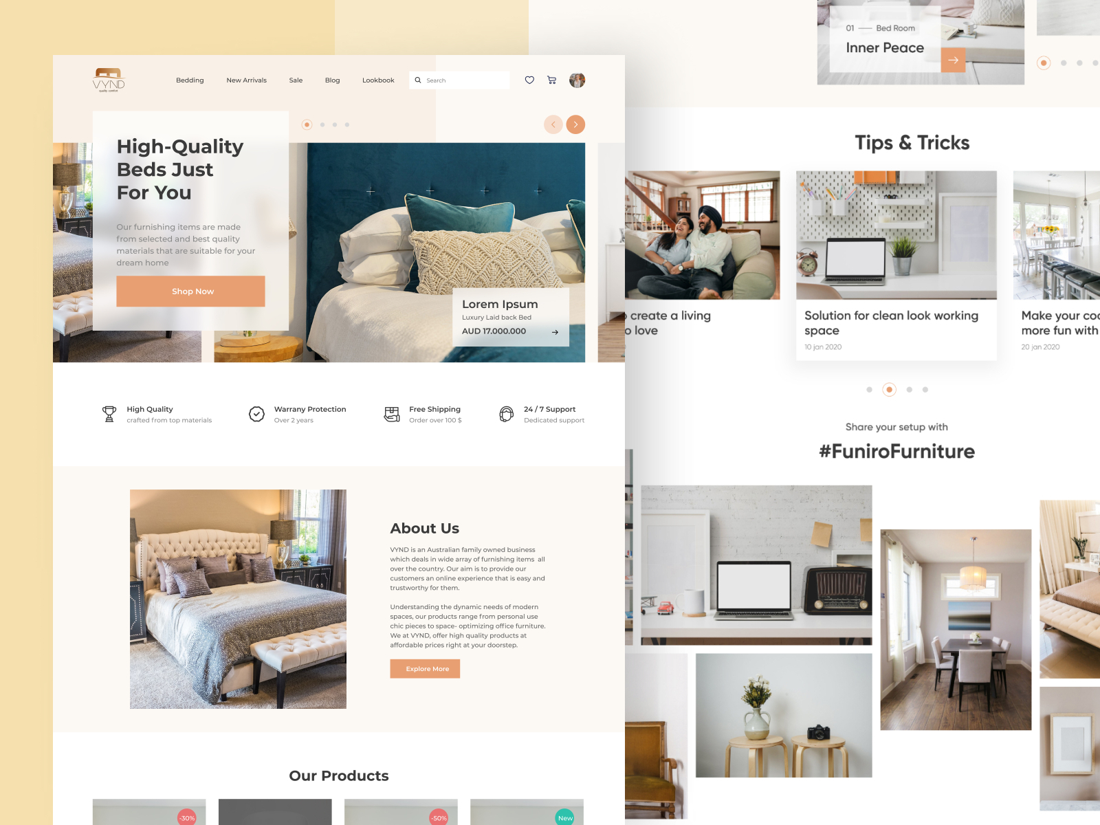 Online Furniture eCommerce Landing Page Design by Awais Ahmad on Dribbble