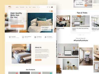 Online Furniture eCommerce Landing Page Design branding design ecommerce figma furniture landing page typography ui ux