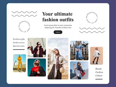 Fashion Shop Landing Page Website