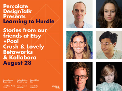 DesignTalk presents Learning to Hurdle event futura nyc percolate poster stories