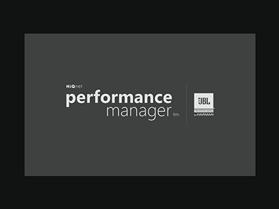 JBL Performance Manager analytics array colors crossplatform desktop flat design music speaker