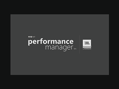 JBL Performance Manager