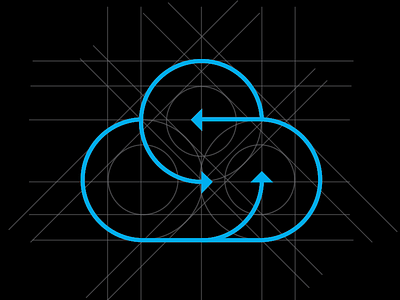Cloud Sync icon design iconography