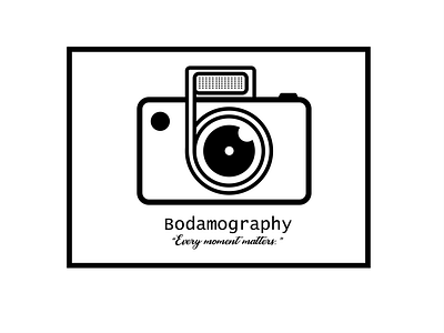 Bodamography Brand Logo art black white brand camera design designing graphic graphic designer illustration illustrator logo logodesigns vector