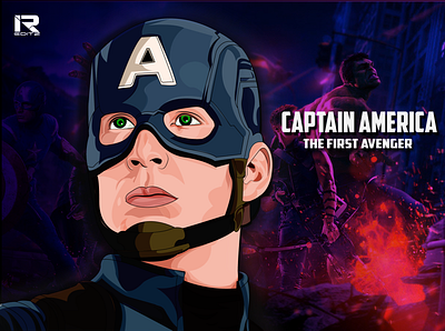 Captain America- The First Avenger abstract adobe illustrator art captainamerica chris evans design designing graphic graphic designer illustration portrait vector